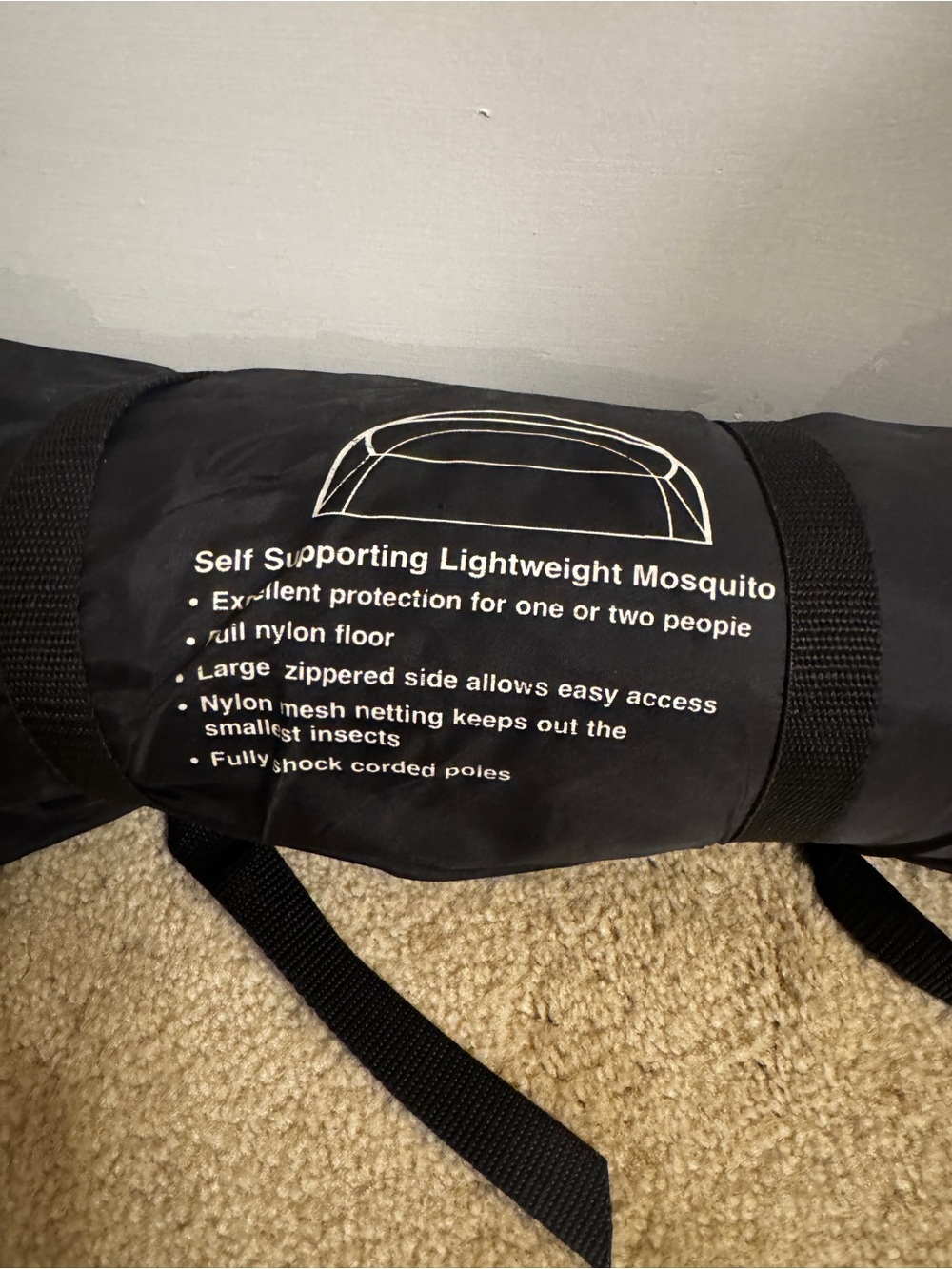 Lightweight Black Mosquito Net Carry Bag - Men Bags